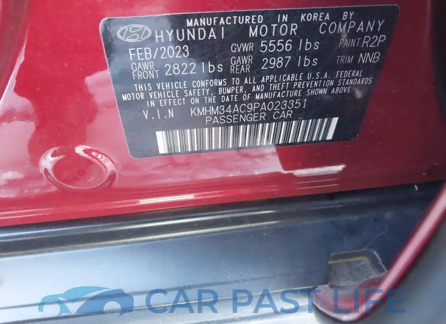 KMHM34AC9PA023351# 9