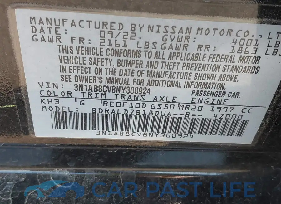 3N1AB8CV8NY300924# 9