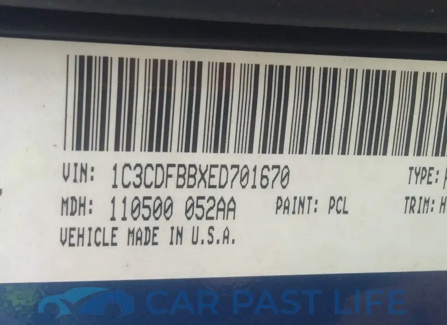 1C3CDFBBXED701670# 9