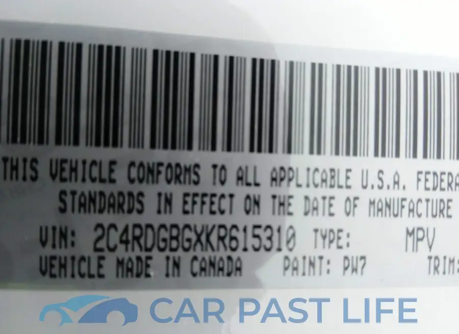 2C4RDGBGXKR615310# 9