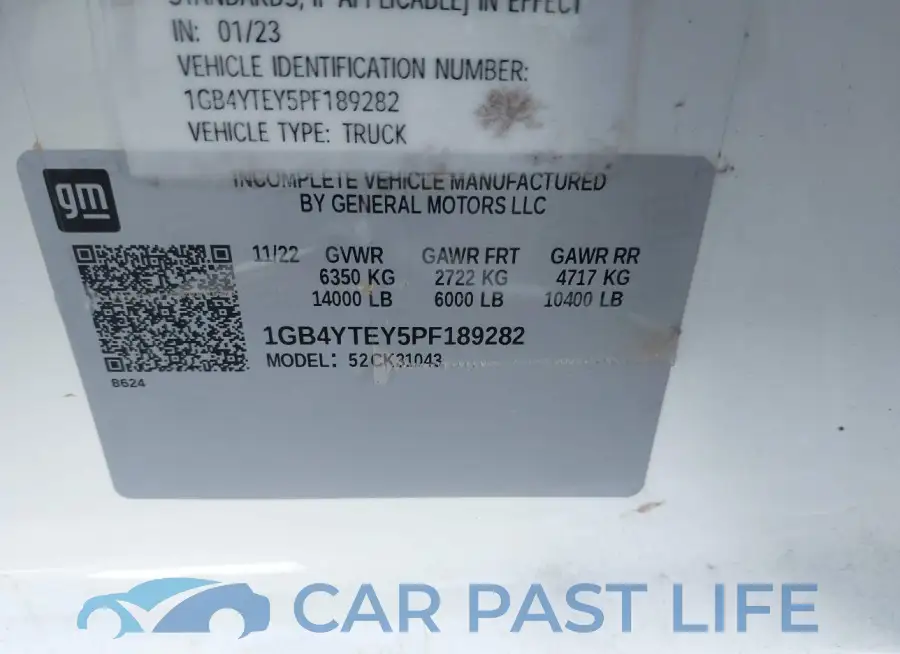 1GB4YTEY5PF189282# 9