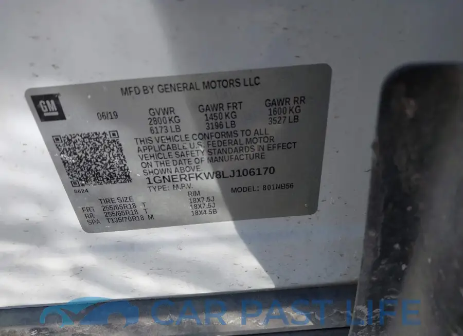 1GNERFKW8LJ106170# 9