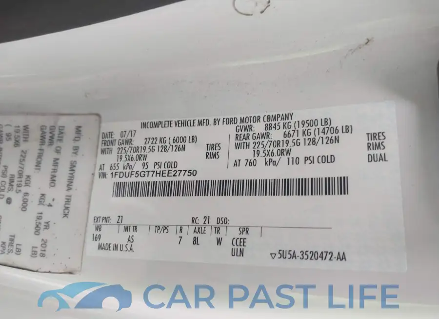 1FDUF5GT7HEE27750# 9