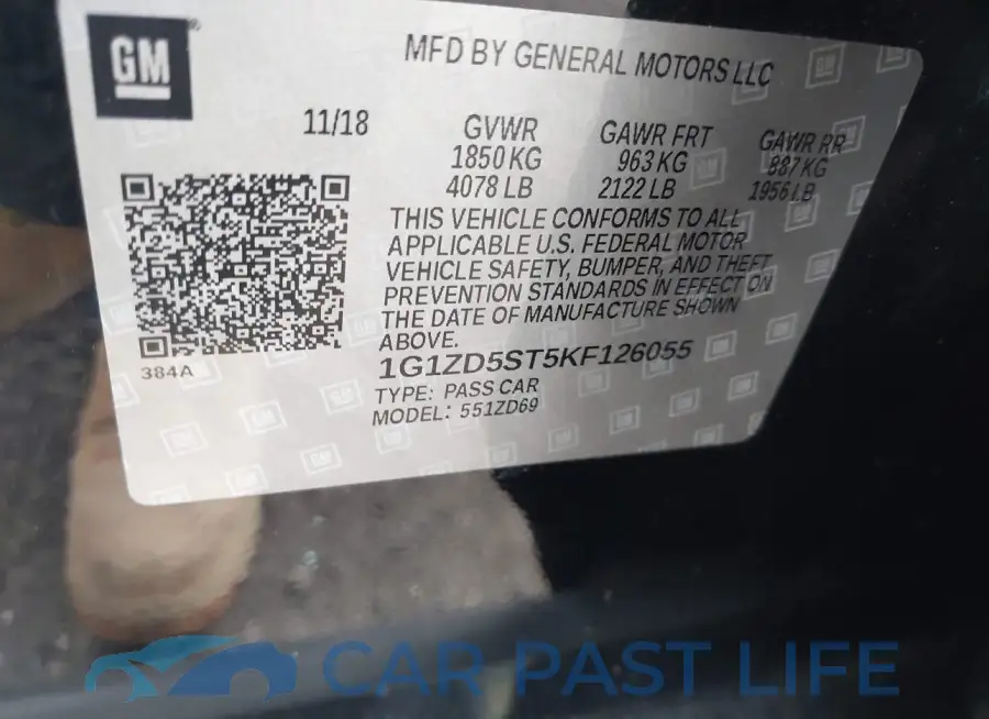1G1ZD5ST5KF126055# 9