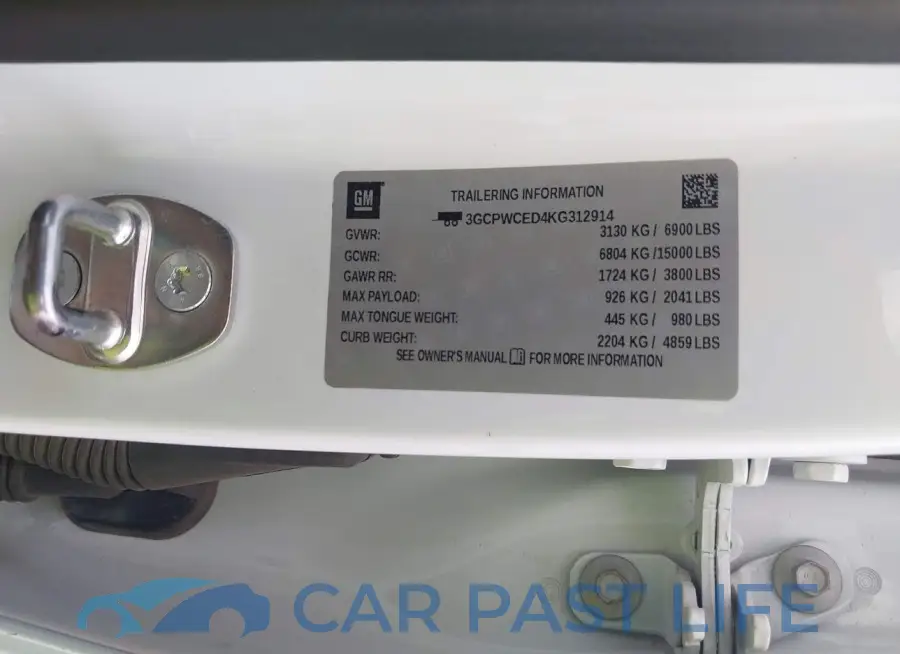 3GCPWCED4KG312914# 9