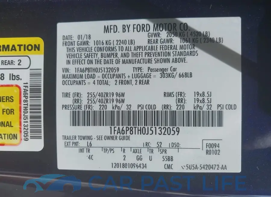 1FA6P8TH0J5132059# 9