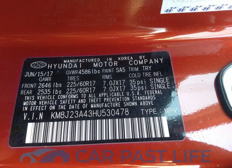 KM8J23A43HU530478# 9