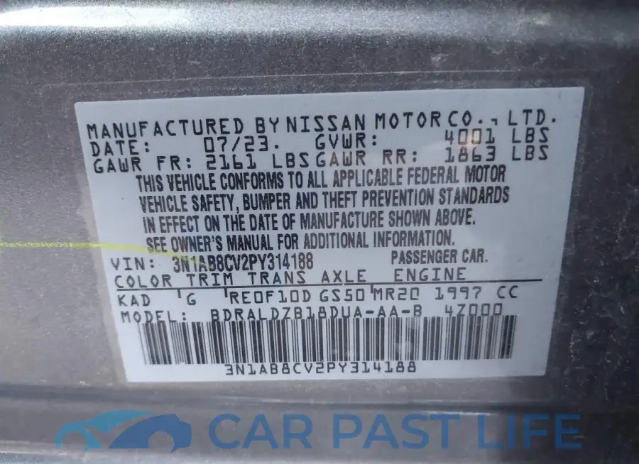 3N1AB8CV2PY314188# 9