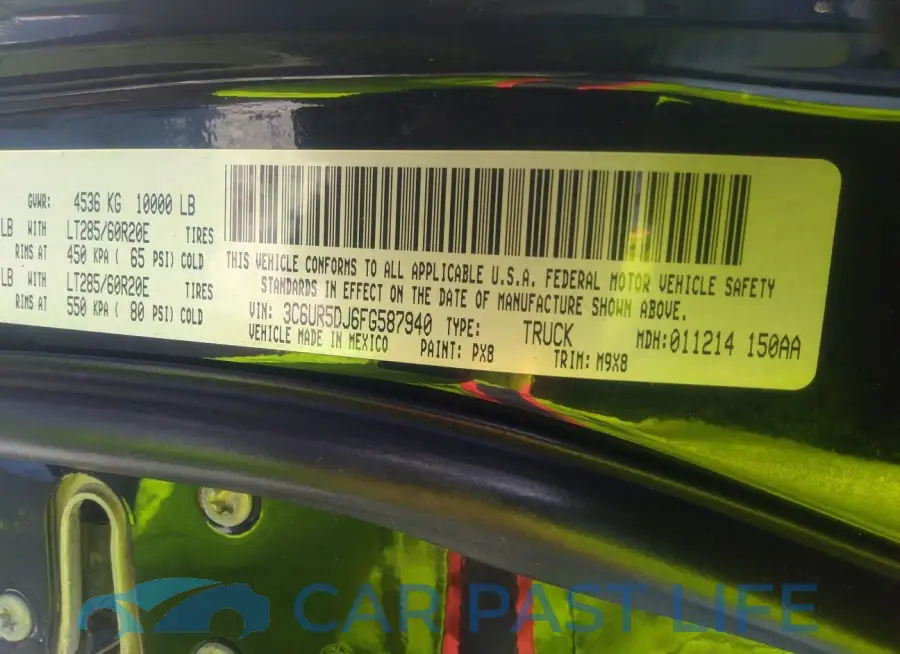 3C6UR5DJ6FG587940# 9