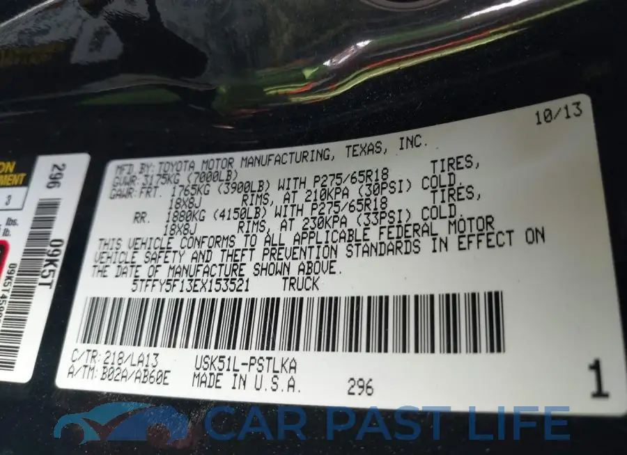 5TFFY5F13EX153521# 9