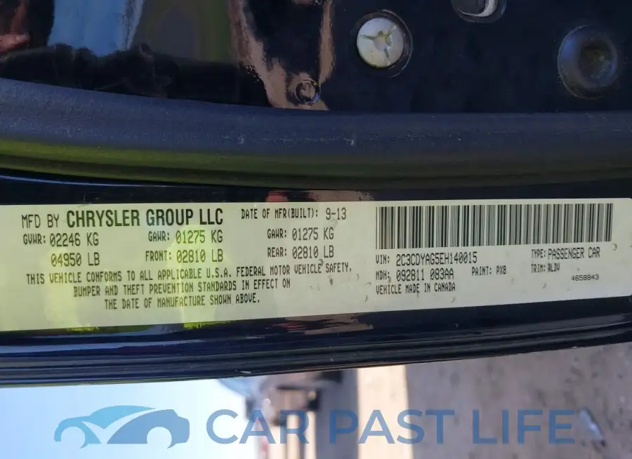 2C3CDYAG5EH140015# 9