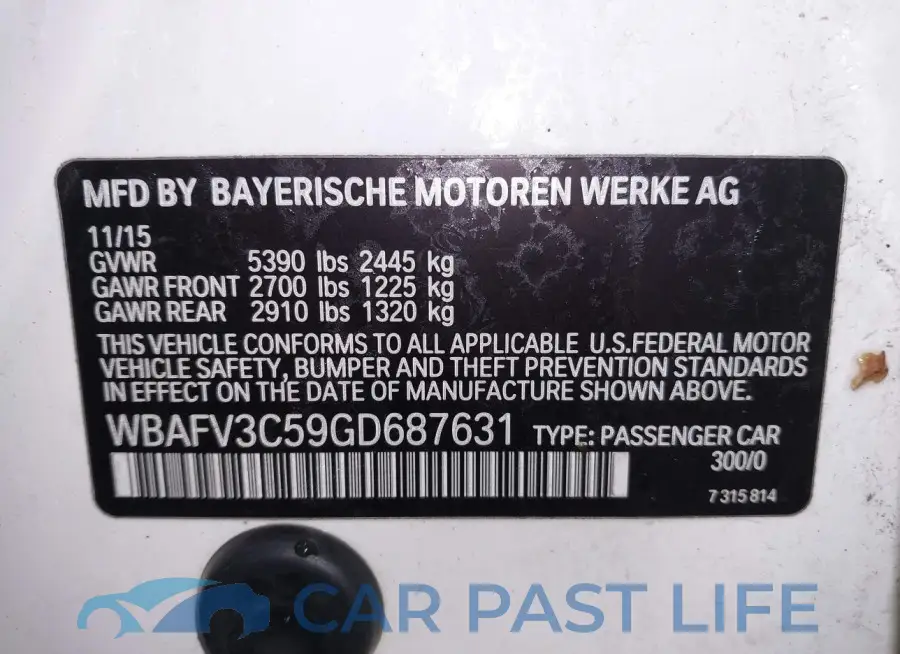 WBAFV3C59GD687631# 9