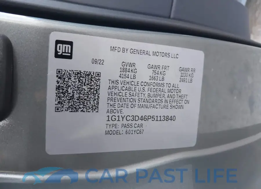 1G1YC3D46P5113840# 9