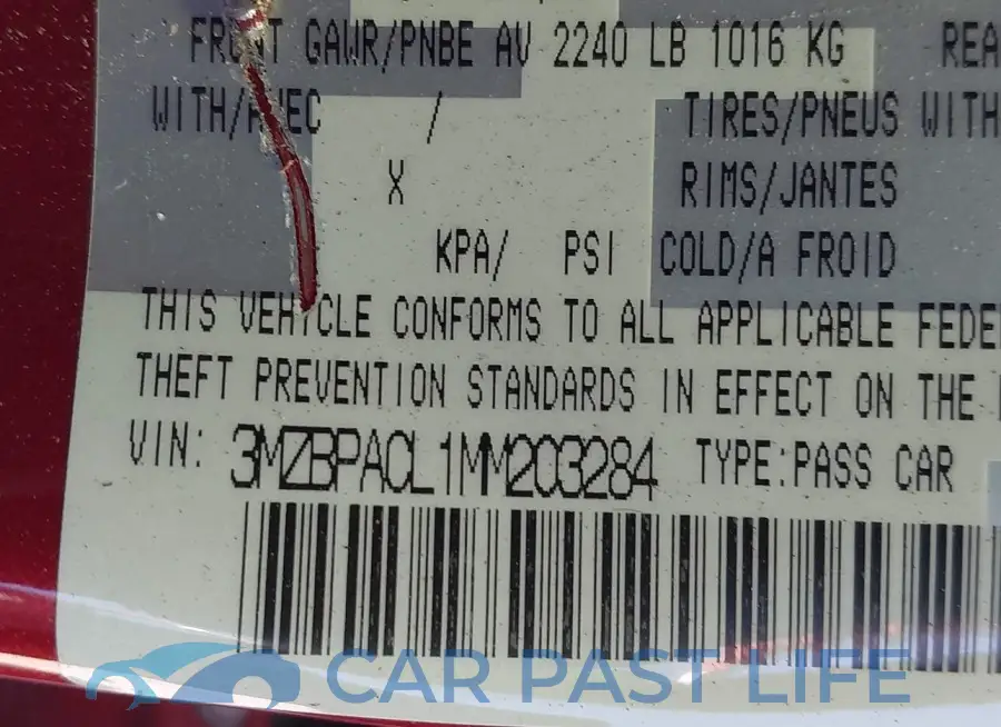 3MZBPACL1MM203284# 9