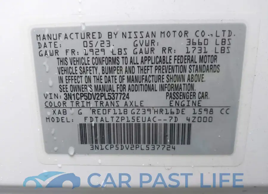 3N1CP5DV2PL537724# 9