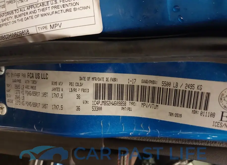 1C4PJMBS2HW609858# 9