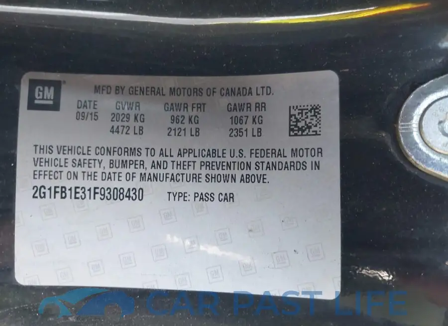 2G1FB1E31F9308430# 9