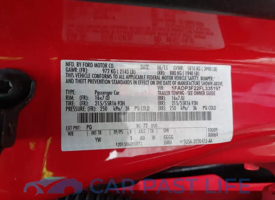 1FADP3F22FL335197# 9