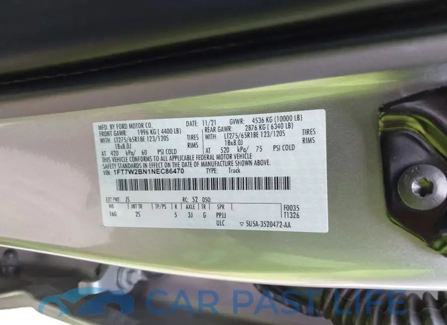 1FT7W2BN1NEC86470# 9