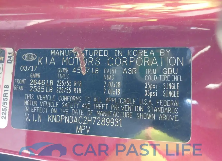 KNDPN3AC2H7289931# 9