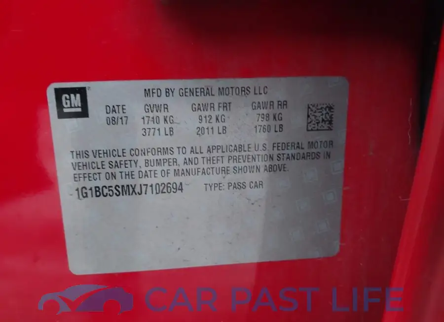 1G1BC5SMXJ7102694# 9