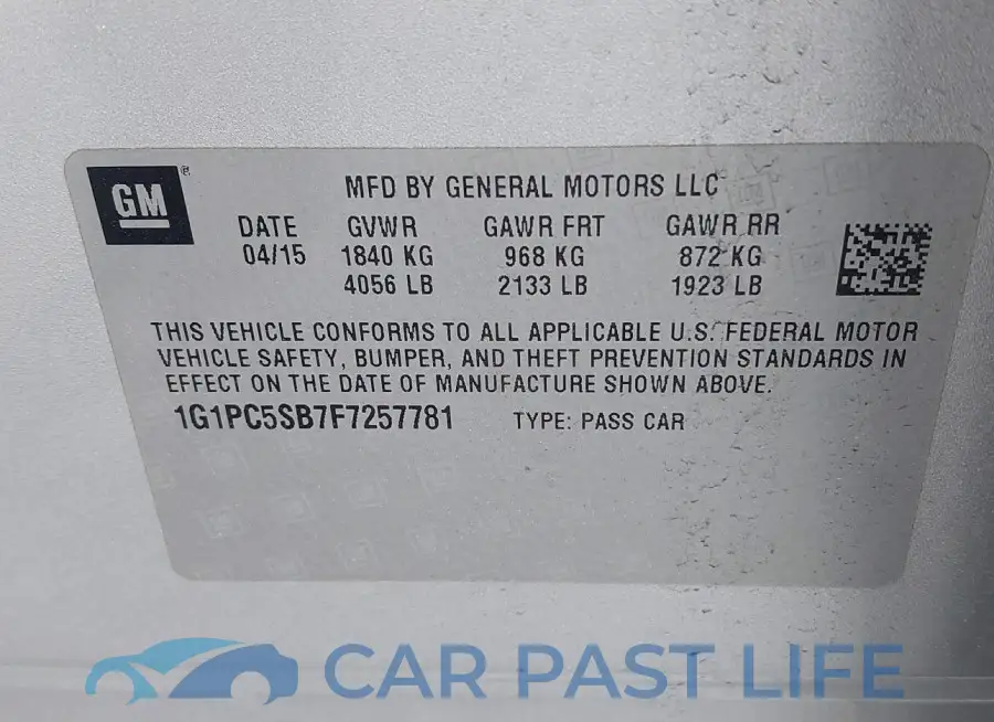 1G1PC5SB7F7257781# 9
