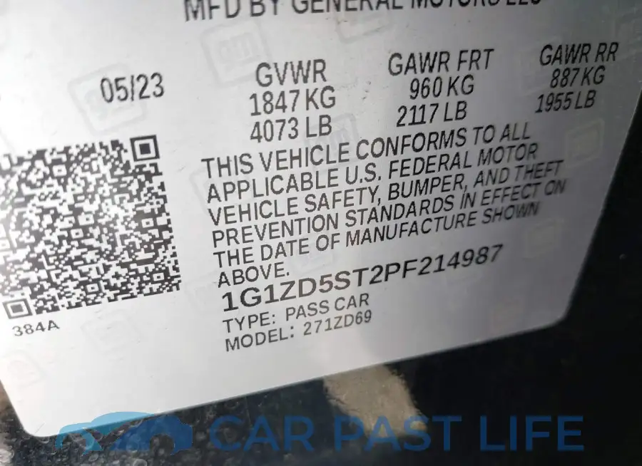 1G1ZD5ST2PF214987# 9