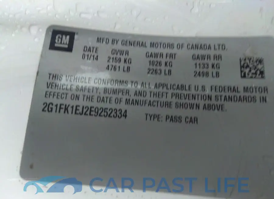 2G1FK1EJ2E9252334# 9