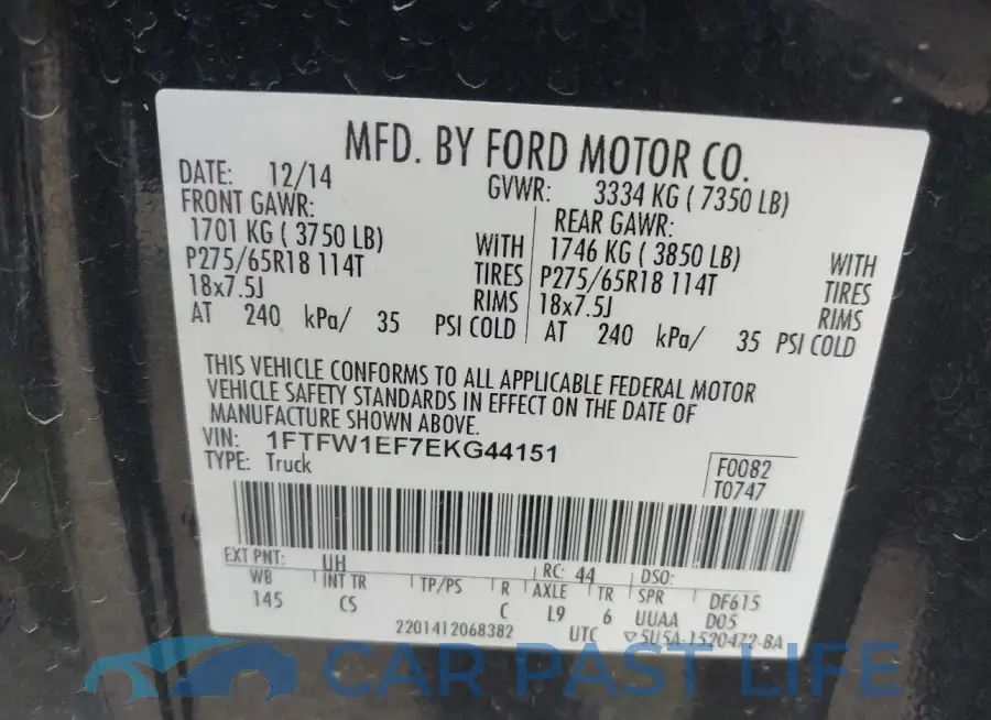 1FTFW1EF7EKG44151# 9