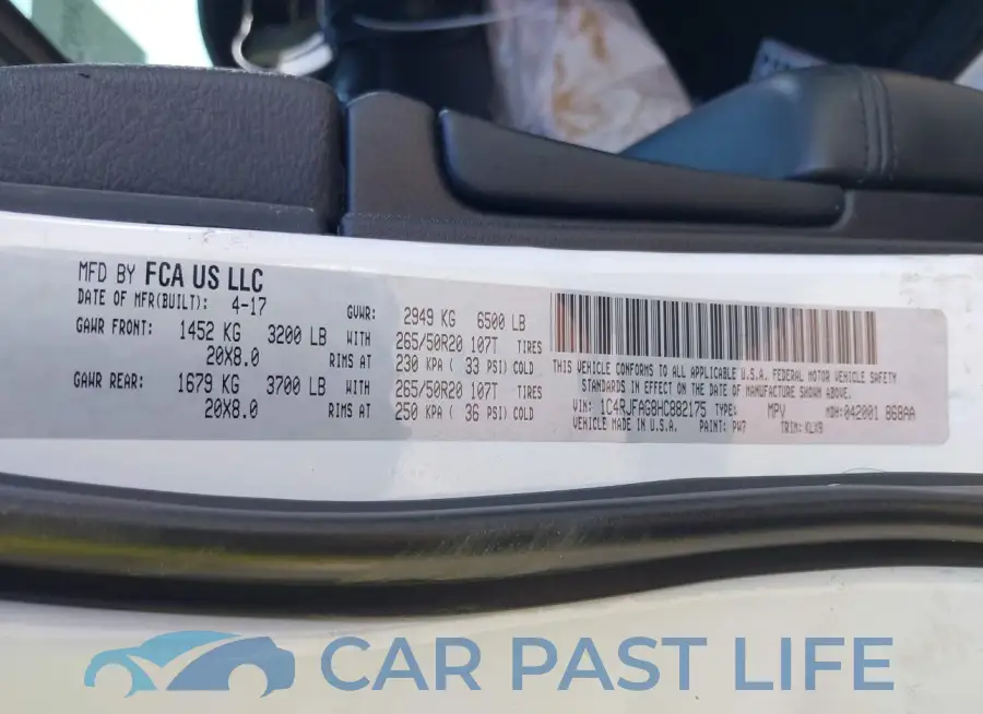 1C4RJFAG8HC882175# 9