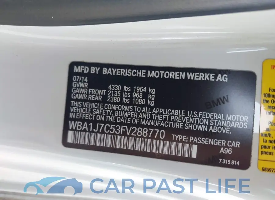 WBA1J7C53FV288770# 9