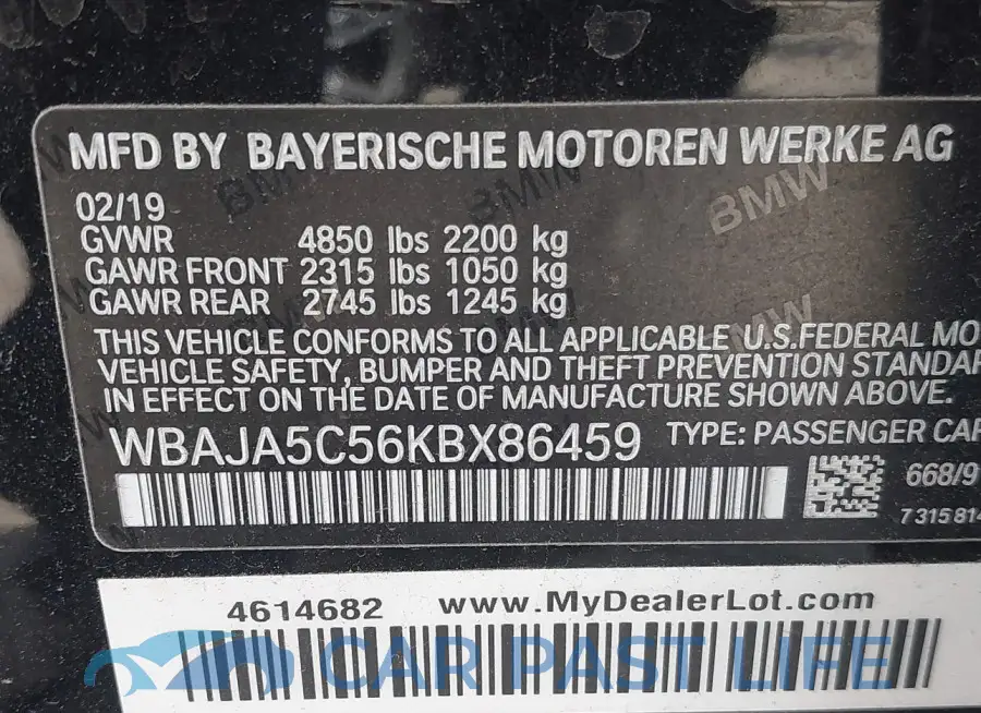 WBAJA5C56KBX86459# 9