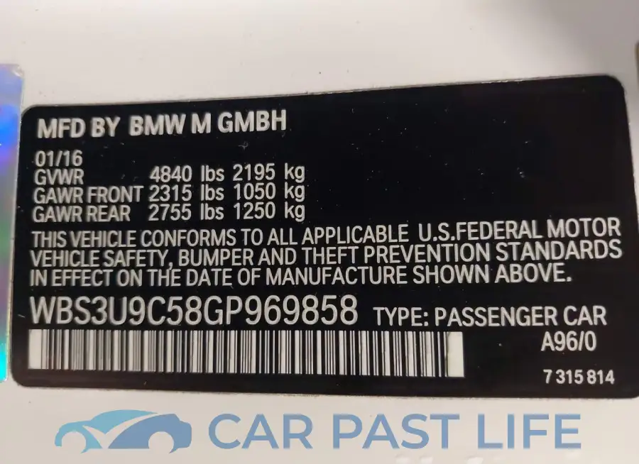WBS3U9C58GP969858# 9