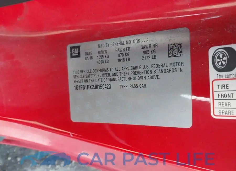 1G1FB1RX2J0150423# 9