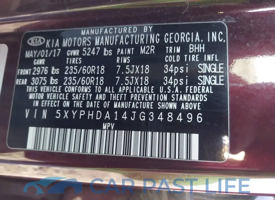 5XYPHDA14JG348496# 9