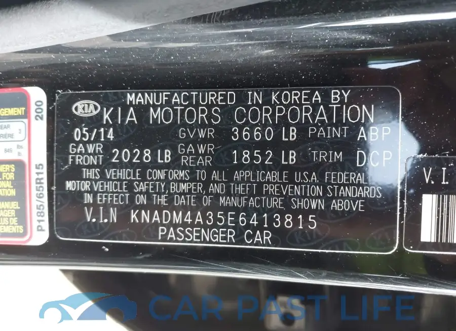 KNADM4A35E6413815# 9