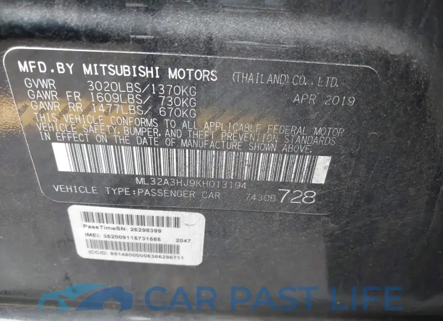 ML32A3HJ9KH013194# 9