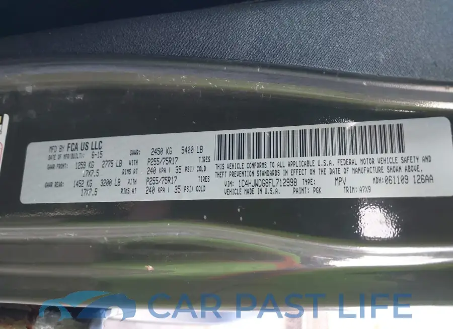1C4HJWDG8FL712998# 9