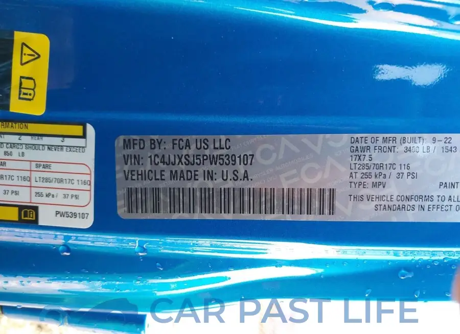 1C4JJXSJ5PW539107# 9