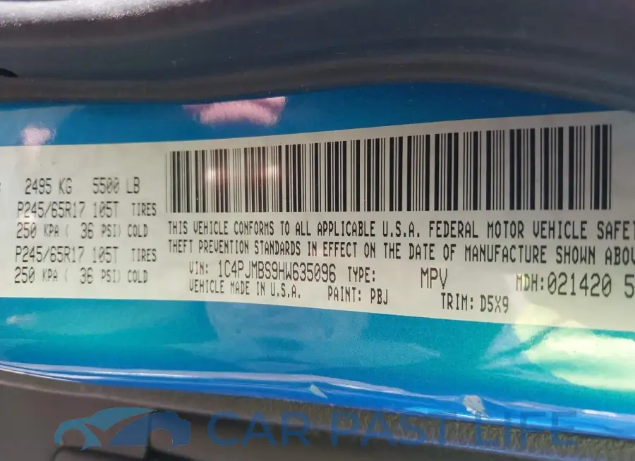 1C4PJMBS9HW635096# 9