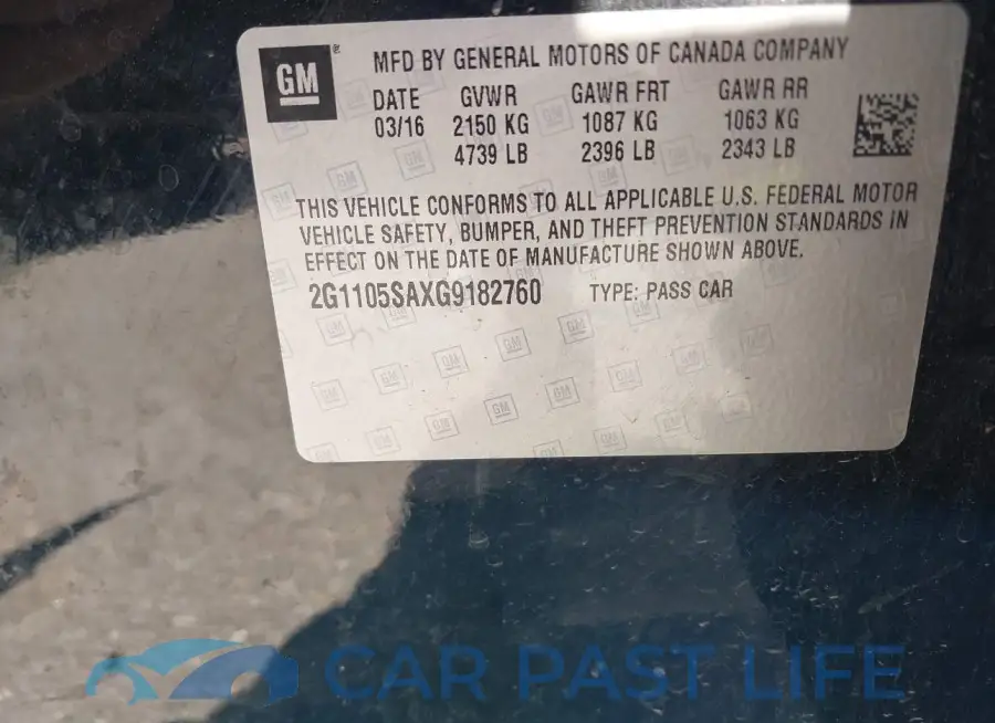 2G1105SAXG9182760# 9