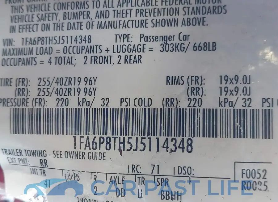 1FA6P8TH5J5114348# 9
