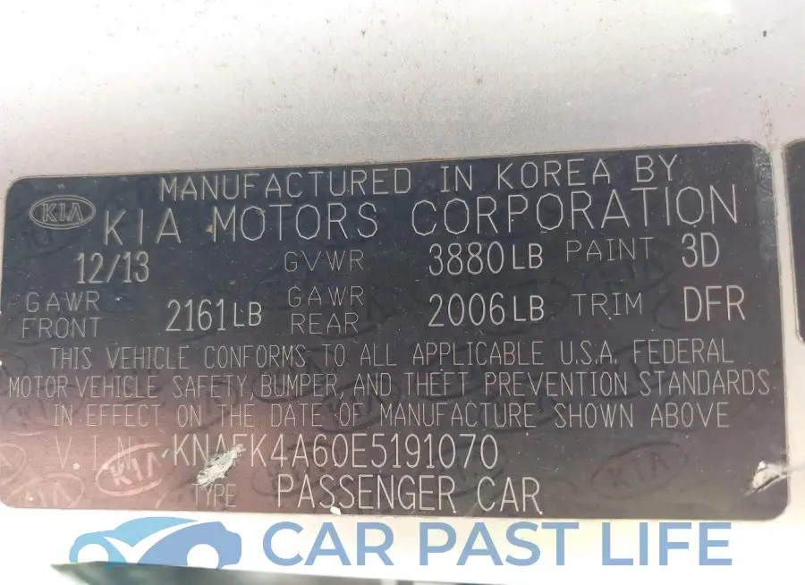 KNAFK4A60E5191070# 13
