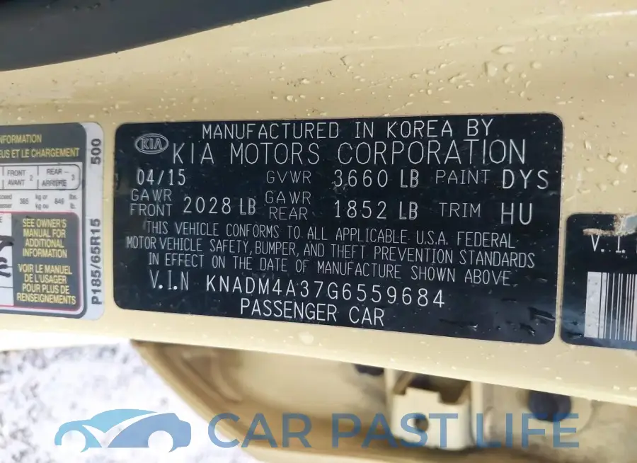 KNADM4A37G6559684# 9