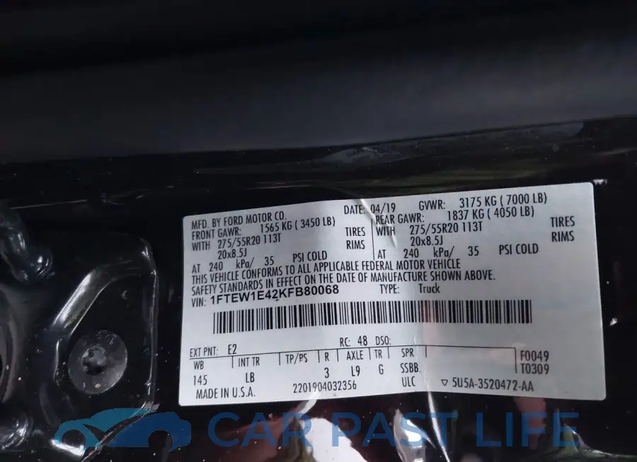 1FTEW1E42KFB80068# 9