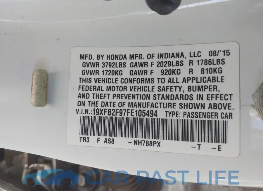 19XFB2F97FE105494# 9