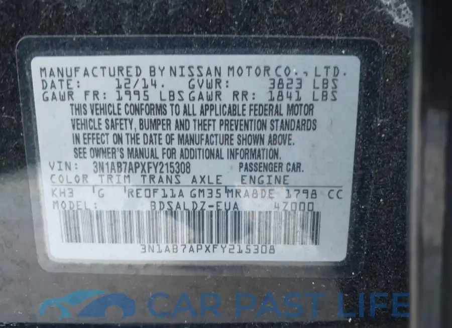 3N1AB7APXFY215308# 9