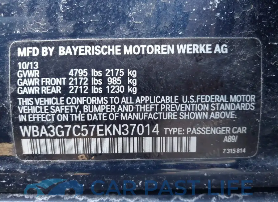WBA3G7C57EKN37014# 9