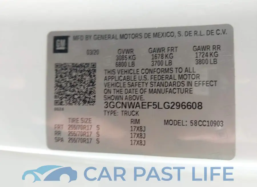 3GCNWAEF5LG296608# 9