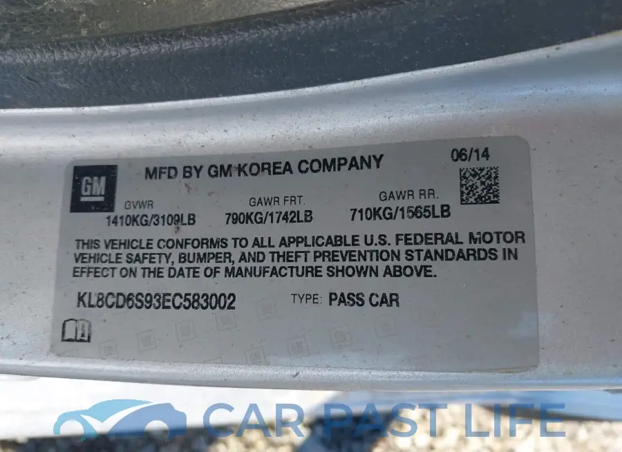 KL8CD6S93EC583002# 9